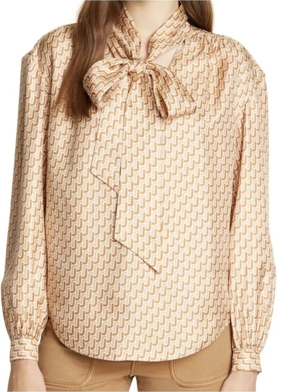 Joie Joslin silk bow-tie blouse